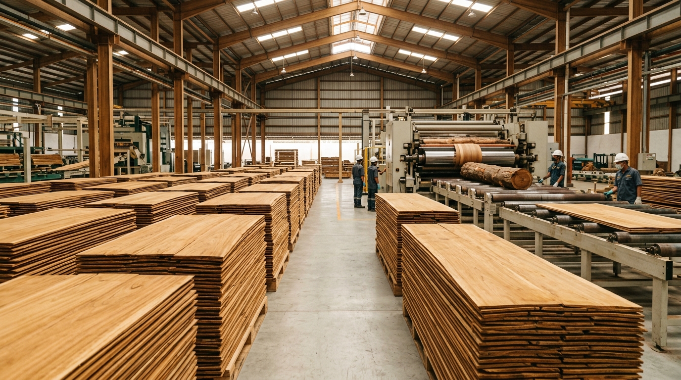 Pabrik Veneer PT Wood Accents Indonesia Demak